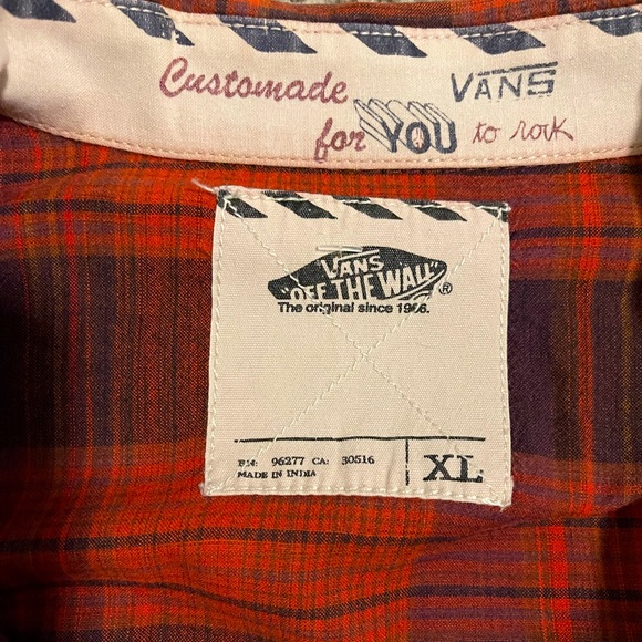 VANS Mens Large L Button-up shirt size XL - Picture 6 of 9